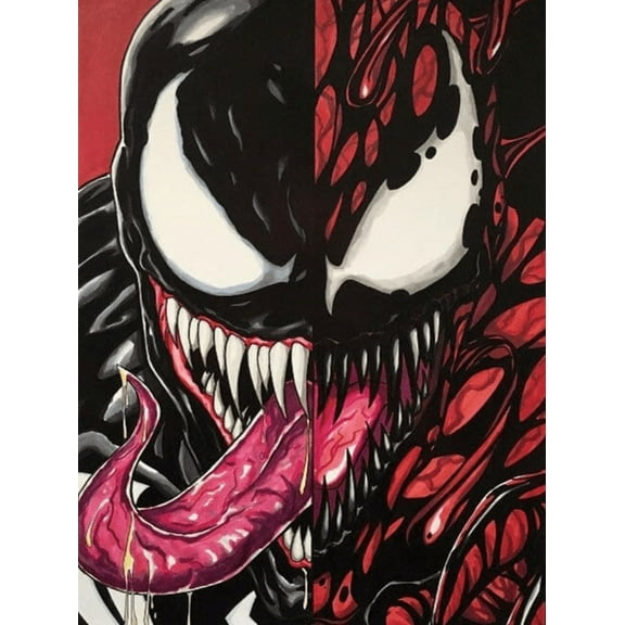 Venom Diamond Art Painting Kit 5D Full Diamond, DIY Diamond Art Kit for Adults, Gemstone Art Painting, Beginners Craft Wall Decoration 12x16inch