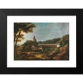 thumbnail image 2 of Lorenz Adolf Schönberger 24x18 Black Modern Framed Museum Art Print Titled - A North-East View of the Weitenegg Castle Ruins Near the Danube, 2 of 5