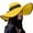 Yellow, variant on Hauaitttt Beach Hats for Women Big Straw Wide Brim Summer Hat Floppy Foldable Roll up Cap Sun Hat Men Hats for Summer Womens Top Hat Summer Hat for Men Hand Fan Sunhat Beach Women Womens Fedora Hats