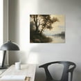 thumbnail image 4 of Nawypu  Vintage Landscape Wall Art Room Decor, Framed Canvas Wall Art, Abstract Lakeside Wall Art Painting Prints, Rustic Farmhouse Wall Decor, Bathroom Bedroom Office Wall Decor, 4 of 5