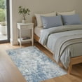 thumbnail image 3 of UERMEI 3x5 Washable Area Rugs for Living Room, Modern Abstract Printed Rug, Vacuum-Friendly, Non Slip Indoor Rug for Bedroom Entryway Home Decor Carpet, Ice Blue, 3 of 7