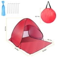 thumbnail image 3 of Imountek Pop up Beach Tent, Instant Camping Tent for 2-3 People, UV Protection, Waterproof, Portable with Storage Bag, Red, 3 of 6