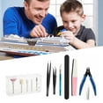 thumbnail image 2 of Amdohai 9Pcs DIY Modeler Basic Tools Craft Set Hobby Model Building Kit Grinding Replacement for Gundam, 2 of 8