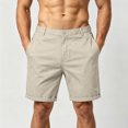 thumbnail image 2 of Zshosam Shorts Men Men's Performance Flat Front Short with Active Casual Summer (Light Gray,38), 2 of 9