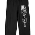 thumbnail image 2 of Attack On Titan Season 2 Titan And Logo Men's Black Sleep Pajama Pants-XL, 2 of 5