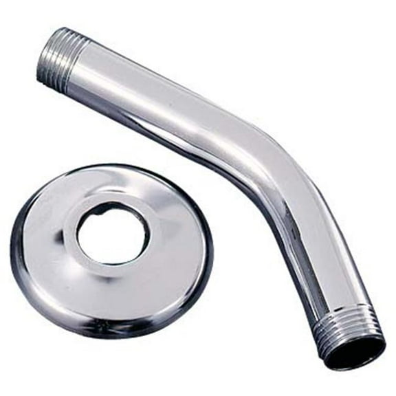 Waxman Consumer Products Group Shower Arm With Flange Shower Arm With Flange - Chrome plated - 8in. length