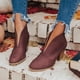 thumbnail image 3 of NECHOLOGY Botas Mujer Adulto Femenino Zapatos Botines para mujer Botines de fahsion Boots de plumas Las mujeres apiladas Heel tobillo Boots Boots de las mujeres Botas de mujer (Red, 10), 3 of 6