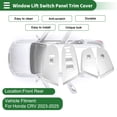 thumbnail image 2 of Unique Bargains Window Lift Switch Panel Trim Cover for Honda CR-V 2017-2022 Silver Tone, 2 of 6