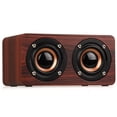 thumbnail image 2 of Altavoz combinado de madera Altavoz inalámbrico Bluetooth 4.2, altavoces estéreo con 2 bocinas, mini altavoces portátiles de música multimedia con calidad de sonido superior, 2 of 8