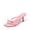 PINK, variant on Women's Bow Heels – Kitten Heel Mule Sandals, Square Toe Strappy Slip On Dress Heels, Elegant Bridal Wedding Party Formal Shoes for Special Occasions