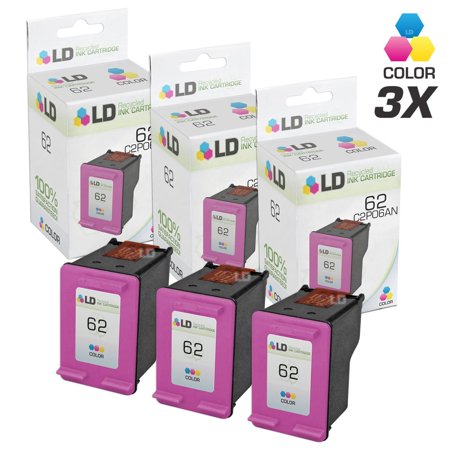 LD Remanufactured Replacements for C2P06AN/62 3Pk Color Cartridges