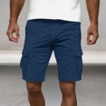 thumbnail image 2 of Youmylove Lightweight Mens Shorts Men's New Woven Shorts Pants High Street Retro Solid Color Casual Shorts Outdoor Work Shorts, 2 of 5