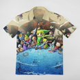 thumbnail image 2 of The Legend of Zelda Game Men's Casual Button-Down Shirts Summer Short Sleeve Tee Shirt Daily Hawaiian Beach Shirt Top With Pocket, 2 of 9