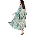 thumbnail image 3 of LOFIR Womens Long Silk Kimono Robes, Satin Silky Bathrobe Robe Soft Floral Bridesmaid Robes for Women, Ladies Sleepwear, 3 of 8