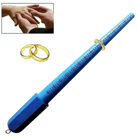 Plastic Ring Stick - Ring Stick Sizer Jewelry Mandrel Blue Plastic Stick Gauge Tool Size 1-15 Grooved