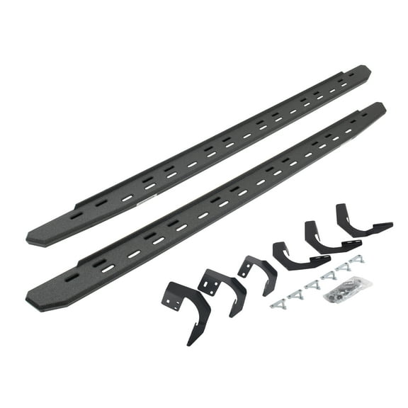 Go Rhino 69620687ST RB30 Slim Line Running Boards with Mounting Bracket Kit For Ram 15-18 1500, Ram 19-23 1500 Classic (Crew Cab Pickup)