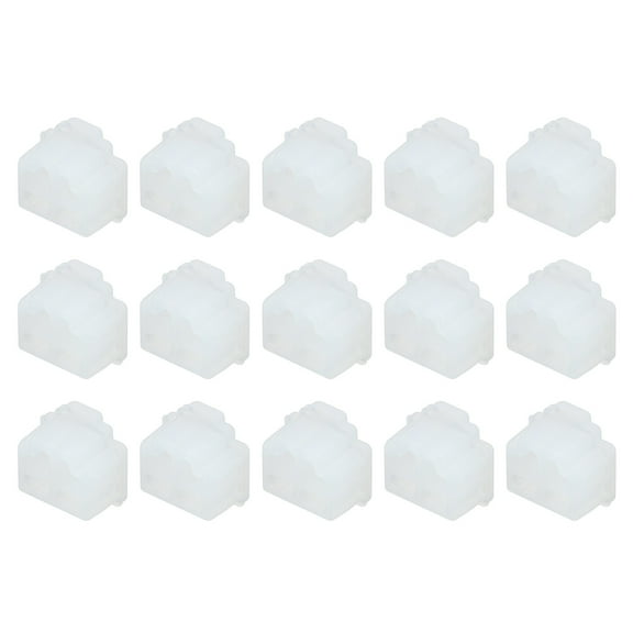 15pcs RJ11 Port Duct Covers Cap Silicone Plugs Protector for Phone Jack Coax Ethernet RJ11 Female Plug, Clear