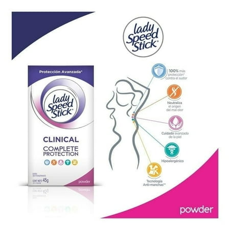 2PACK Lady Speed Stick clinical powder deodorant 45 g