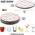 thumbnail image 4 of Cute Pig Background Fun Drinks Coasters, Non-Scratch Cork Base Round Cups Mats for for Wooden Coffee Table, Cool Housewarming Gift for Home Decor, 4 of 7