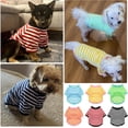 thumbnail image 5 of SUCS 6 Pieces Dog Striped T-Shirt Dog Shirt Breathable Pet Apparel Colorful Puppy Sweatshirt Dog Clothes for Dogs Puppy, 5 of 7