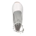 thumbnail image 4 of New Girl Little Angel Ashley-931D Rhinestone Ankle Strap Charmed Ballet Flat, 4 of 5