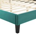 thumbnail image 5 of Modway Current Performance Velvet Full Platform Bed in Teal, 5 of 10