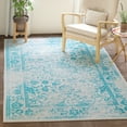 thumbnail image 6 of SAFAVIEH Adirondack Wyatt Traditional Distressed Area Rug, Ivory/Teal, 4' x 6' - Transitional Modern Design, Ivory & Teal, Ideal for Living Room, Bedroom, Dining Space, Entryway, Bathroom, Bedside, 6 of 17
