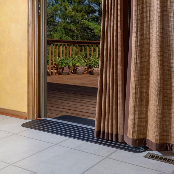 YIAIL Threshold Ramp Solid Rubber 1,500 lb Capacity 3/4 in Rise