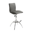 thumbnail image 2 of 2pcs Modern Adjustable Bar Stools In Gray With Legs And Pu Seat Trait Contemporary Height Frame Back, Of 2, 2 of 2