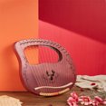 thumbnail image 3 of Redcolurful Mahogany 16-tone Portable Lyre Harp Musical Instruments Accessories Kit, 3 of 7