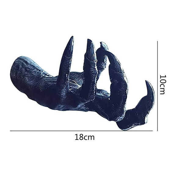 Witch Hand Statue Ornaments Aesthetic Art Wall Hanging Resin Retro Wall Sculpture Garden Outdoor Ornament Decoration Home Decor (black)