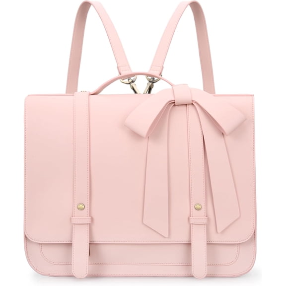 Briefcase for Women Messenger Backpack PU Leather 14 inch Laptop Bag Satchel Computer Bag for College Business Travel