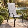 thumbnail image 6 of Pirecart 5-Piece Outdoor Patio Dining Table Set with 4 Stackable Textilene Chairs for for Patio, Lawn, Garden, Gray, 6 of 15
