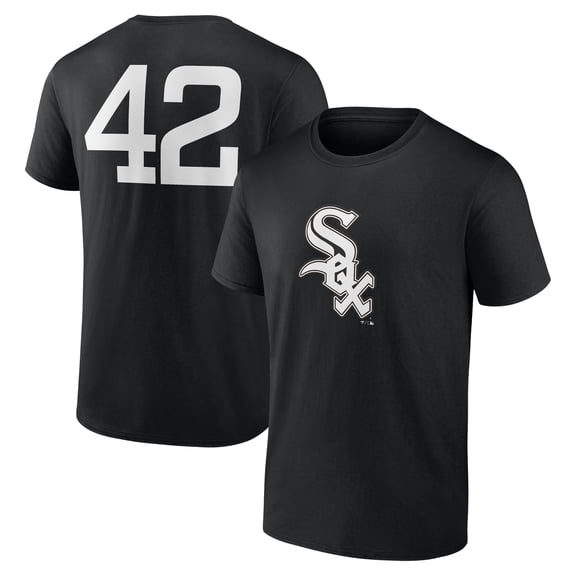 Men's Black Chicago White Sox Jackie Robinson Day Name & Number T-Shirt