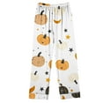 thumbnail image 5 of Enjoytime Halloween 2 Piece Sets for Women Pumpkins Print Long Sleeve Shirt Loose Pants Sleepwear Classic Soft Button Down Pajamas Plus Size Clothes, 5 of 5
