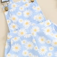 thumbnail image 5 of Kids Toddler Girl Summer Outfit Floral Print Overalls Jumpsuit Sleeveless Romper Bib Shortalls Suspender Shorts Pants, 5 of 7