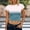 Army Green, variant on Short Sleeve Blouses for Women Pullover Tops Crop Casual Trendy Crewneck Womens Shirts Crewneck