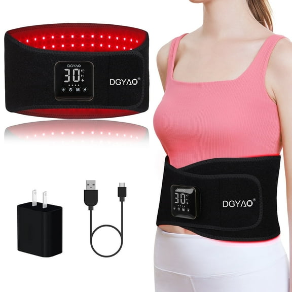 Wireless Red Light & Near Infrared Light Wrap for Back Waist Body, Portable Red Light Relaxation Belt, Perfect Gift Present for Man/Woman/Family
