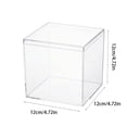 thumbnail image 2 of Clear Acrylic Square Box Transparent Plastic Storage Container for Display and Organization Durable Heavy Duty Material Multipurpose Small Item Case 4.7 inch, 2 of 4