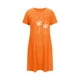 thumbnail image 4 of Camisón corto de mujer, vestido de largo medio con estampado de moda, camisón corto extragrande de mujer, camisón de manga corta con estampado de pecho a la moda, camisón de mujer, 4 of 6