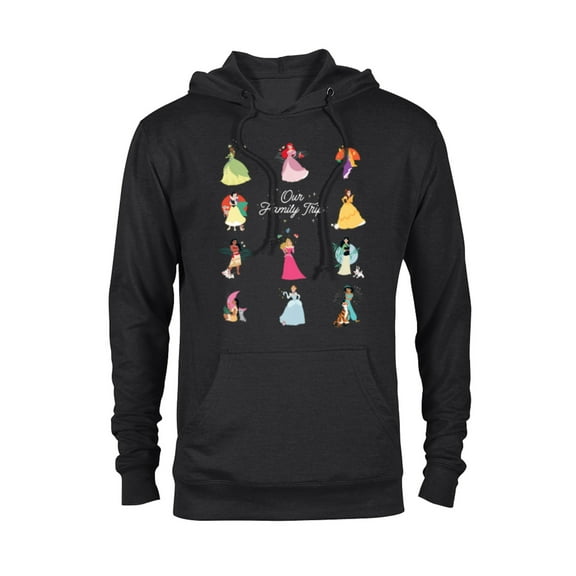Disney Princess Our Family Trip Vacation Travel Holiday - Pullover Hoodie for Adults - Customized-Black