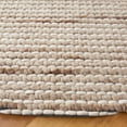 thumbnail image 3 of SAFAVIEH Marbella Burton Striped Wool Area Rug, Taupe/Ivory, 6' x 6' Round, 3 of 7