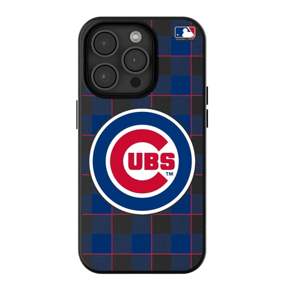 Keyscaper Chicago Cubs Plaid Magnetic Bump iPhone Case