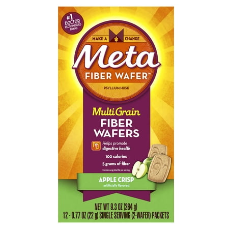 Meta Apple Crisp Multi Grain Fiber Wafers, 12 Count