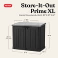 thumbnail image 3 of Keter Store-It-Out Prime XL Horizontal Durable Resin Outdoor Storage Shed With Heavy Duty Floor and Locking Latch Double Doors, Graphite, 3 of 20