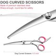 thumbnail image 4 of 4 in 1 Stainless Steel Professional Dog Grooming for Scissors Thinning Curved Scissors and Comb Pink, 4 of 5