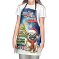 thumbnail image 2 of Merry Christmas and Happy New Year Santa Pug Holiday Xmas Winter Apron Dog Lover Gifts for Cooking Grilling Baking Painting Gardening - 00024, 2 of 5