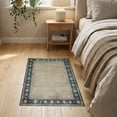 thumbnail image 3 of ODIKA 2'x3' Washable Accent Rug Pet Friendly, Bedside Mat Vintage Boho Retro Trellis Motif Distressed Frame for Bedroom, Nursery, RV, 3 of 7