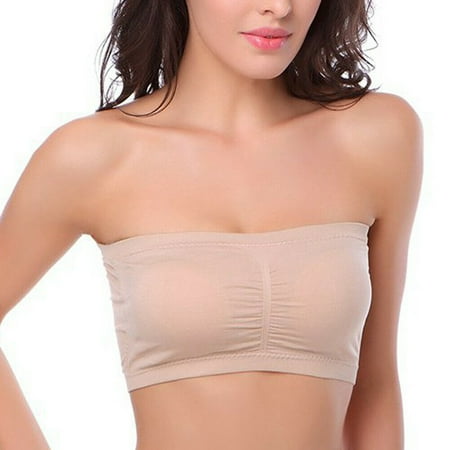 

Plus Size Womens Strapless Boob Tube Bandeau Vest Crop Top Stretch Bralet Bra