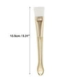 thumbnail image 4 of Unique Bargains 1 Pc Lightweight Flat Head Facial Mask Brush White, Gold Tone, 4 of 5